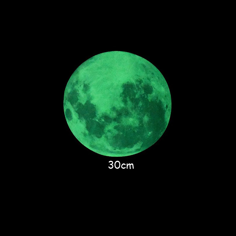 3D Luminous Moon Wall Stickers for Kids Room Living Room Baby Nursery Bedroom