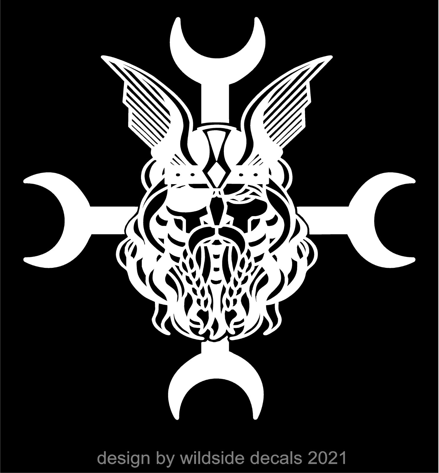 Odin Crest with Lunate Cross Decal Nordic Viking car window vinyl sticker