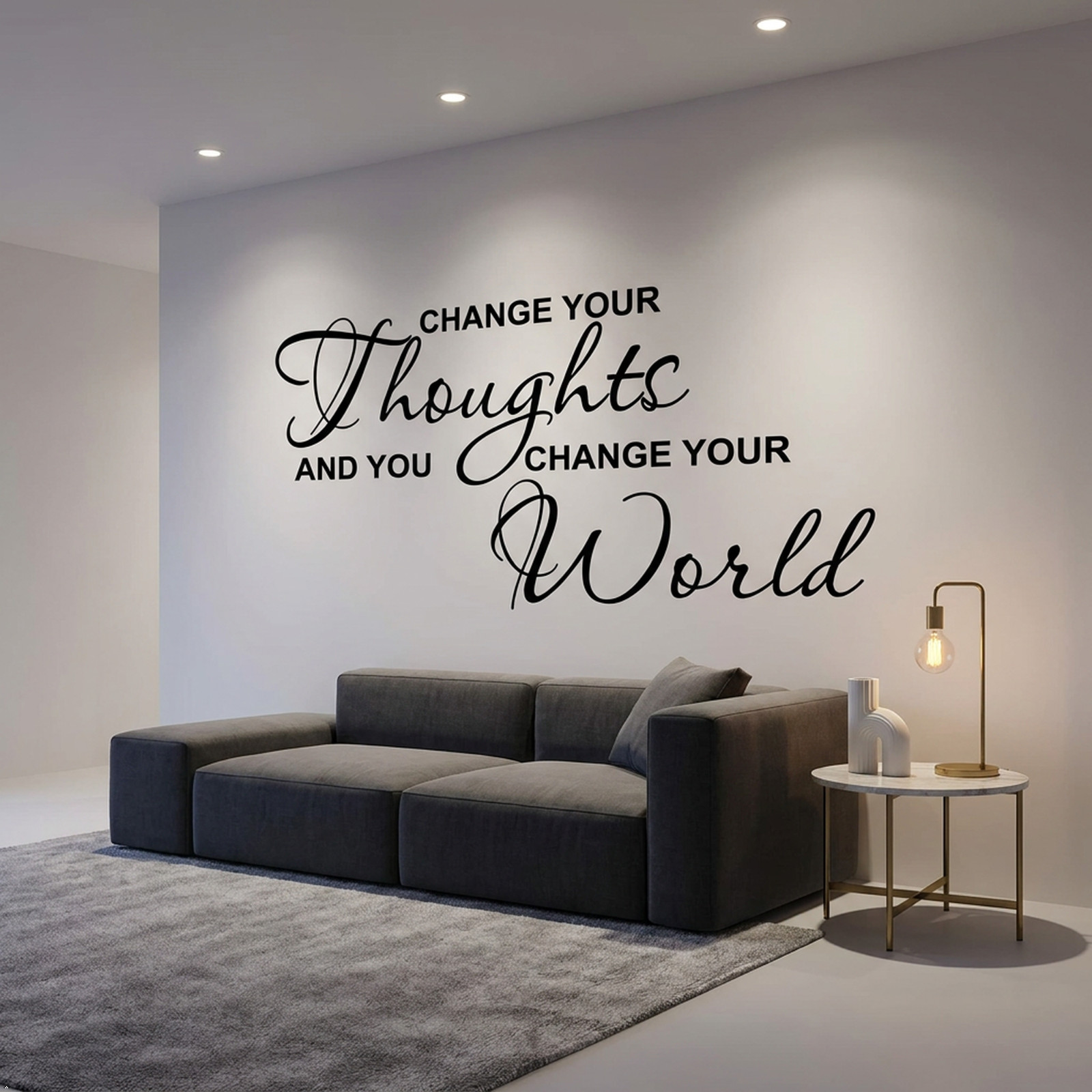 Change Your Thoughts Vinyl Wall Art Inspirational Quotes and Saying