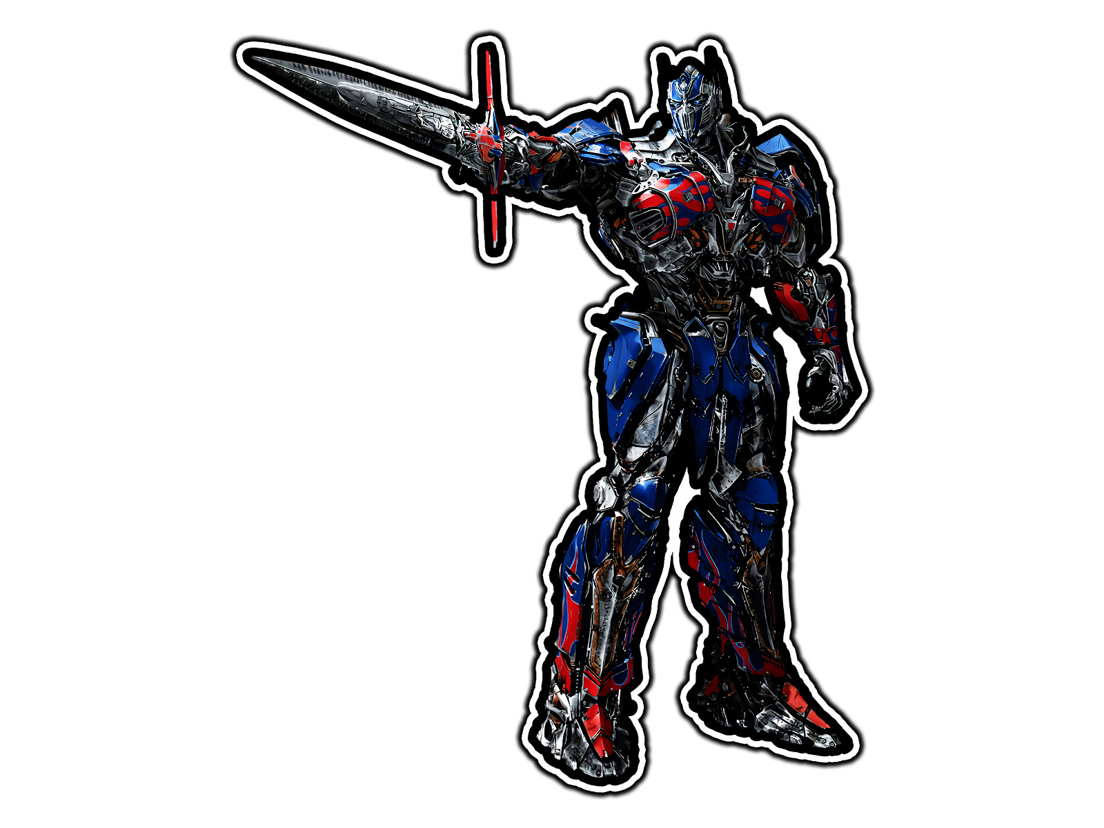 Optimus Prime & Sword #1 Waterproof Vinyl Sticker Decal Die-Cut