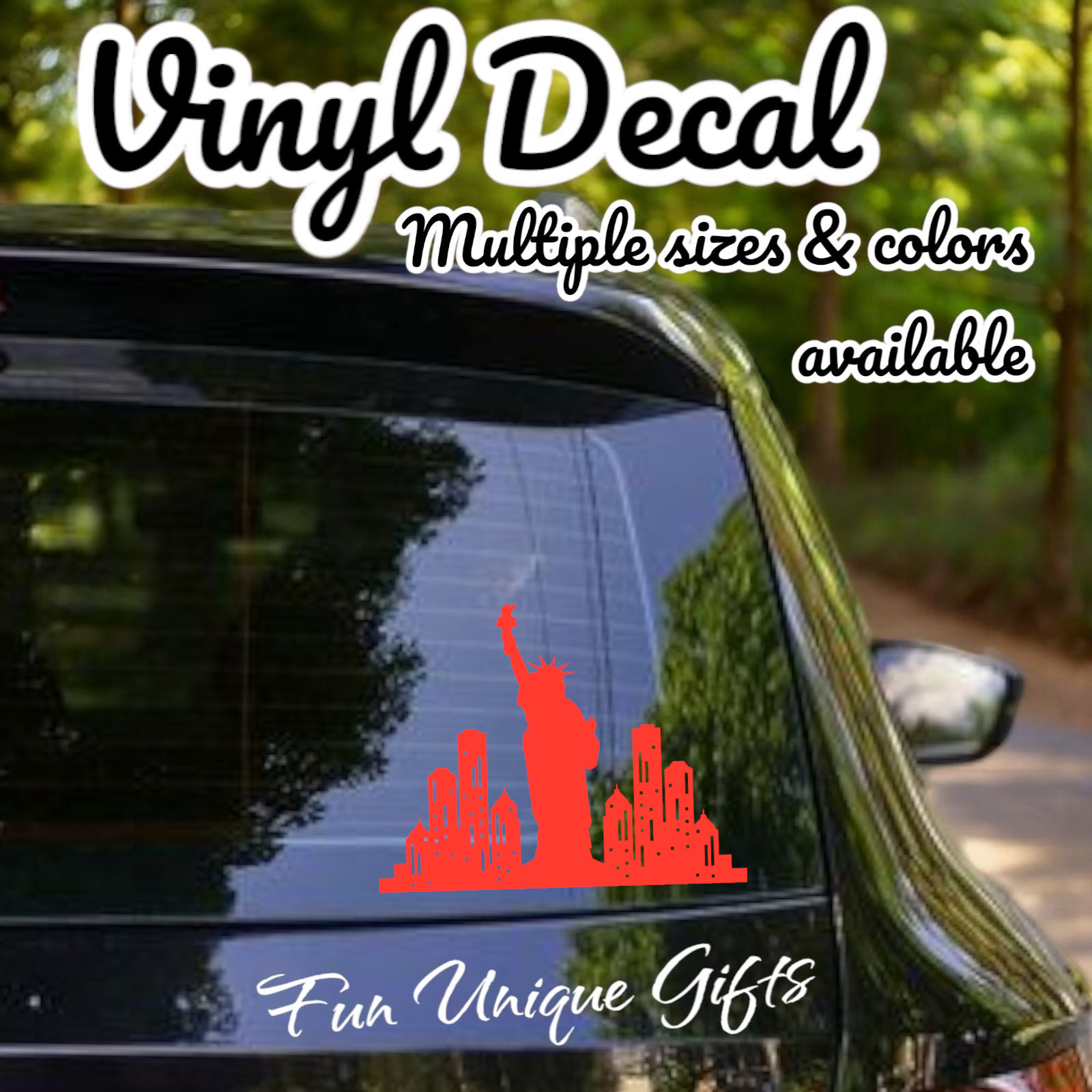 New York City Skyline Vinyl Decal Sticker -Multiple Colors & Sizes- SHIPS FREE!