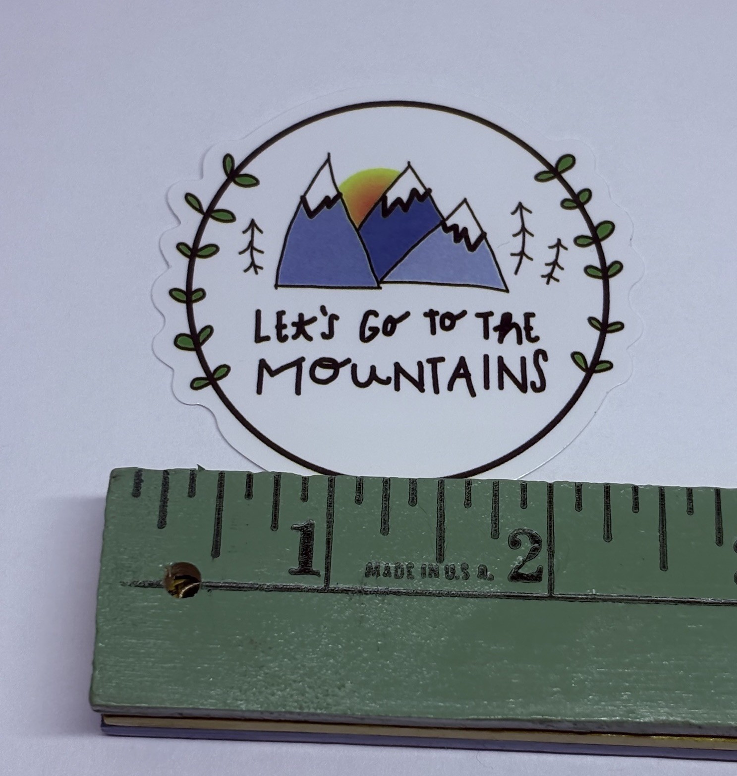 “Let’s Go To The Mountains” Sticker Summer Travel Decal Vinyl Art Decor Tc9