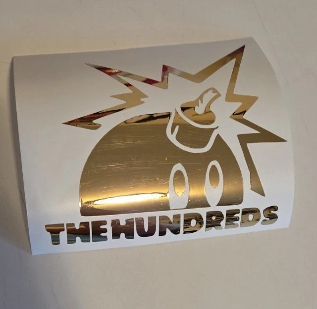 The hundreds bomb weatherproof bumper vinyl decal