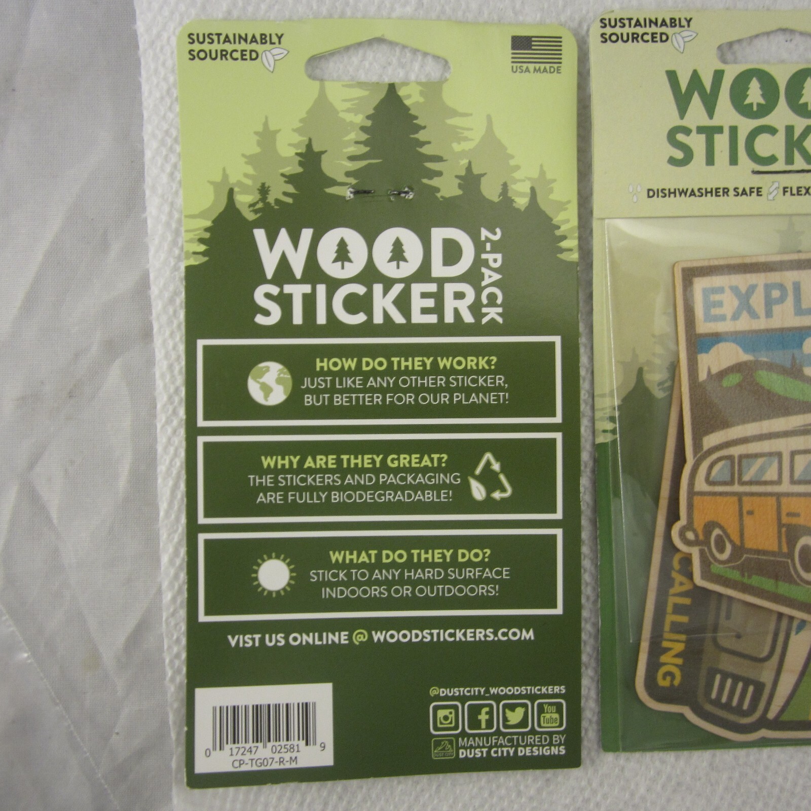 Wood Stickers Sustainably Sourced Real Wood Flexible And Eco Friendly Dust City.