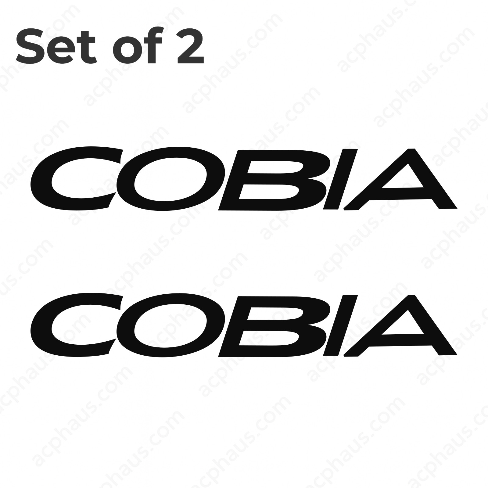 2 Pack COBIA Boat Decals 22.25"x3.36" Marine Vinyl Stickers (1 Color, 6 Opts)