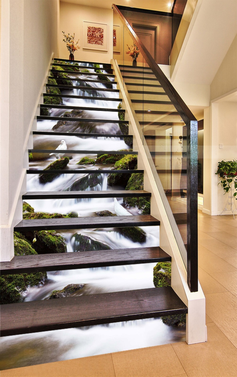 3D Dove Moss 693 Stair Risers Decoration Photo Mural Vinyl Decal Wallpaper