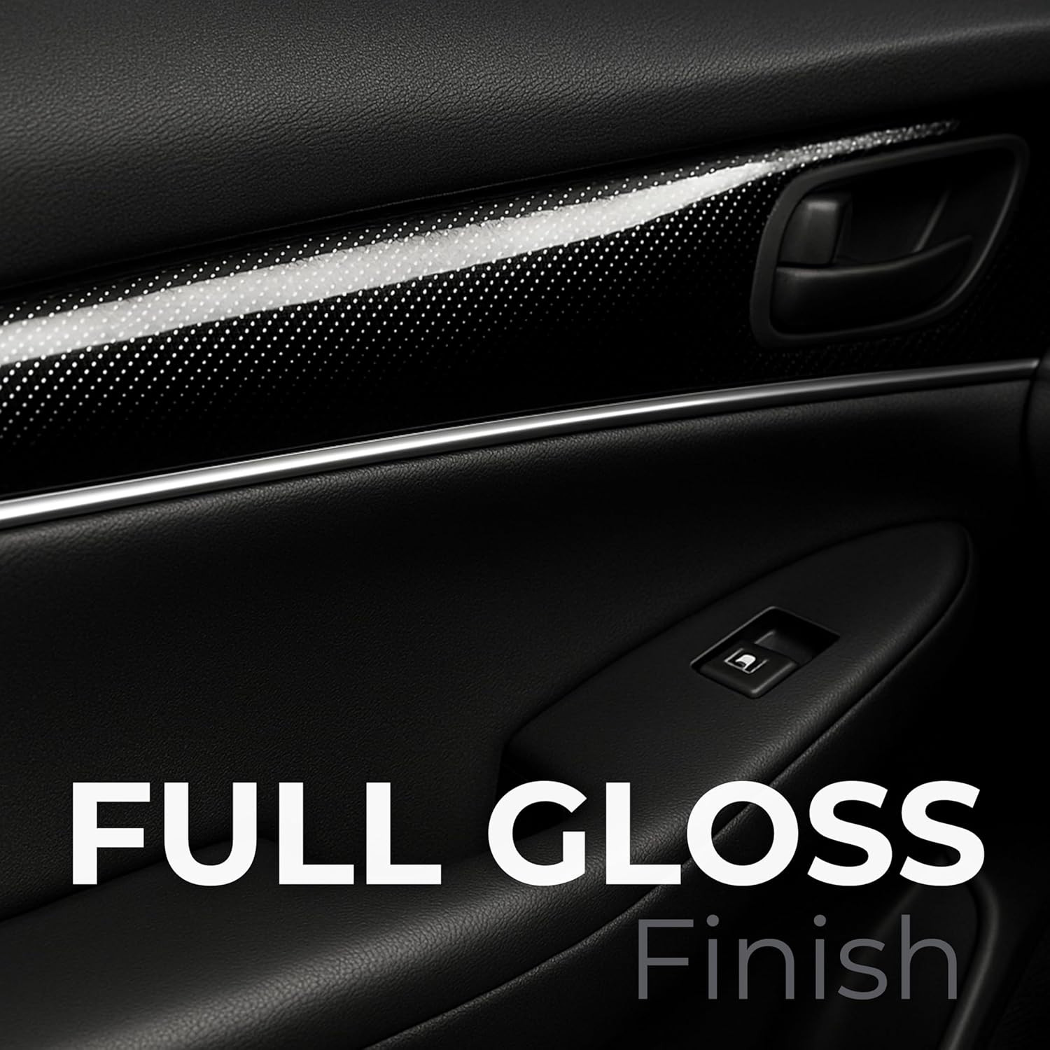 7D Super Glossy Black Carbon Fiber Vinyl Wrap – Anti-Wrinkle, Air Release Automo