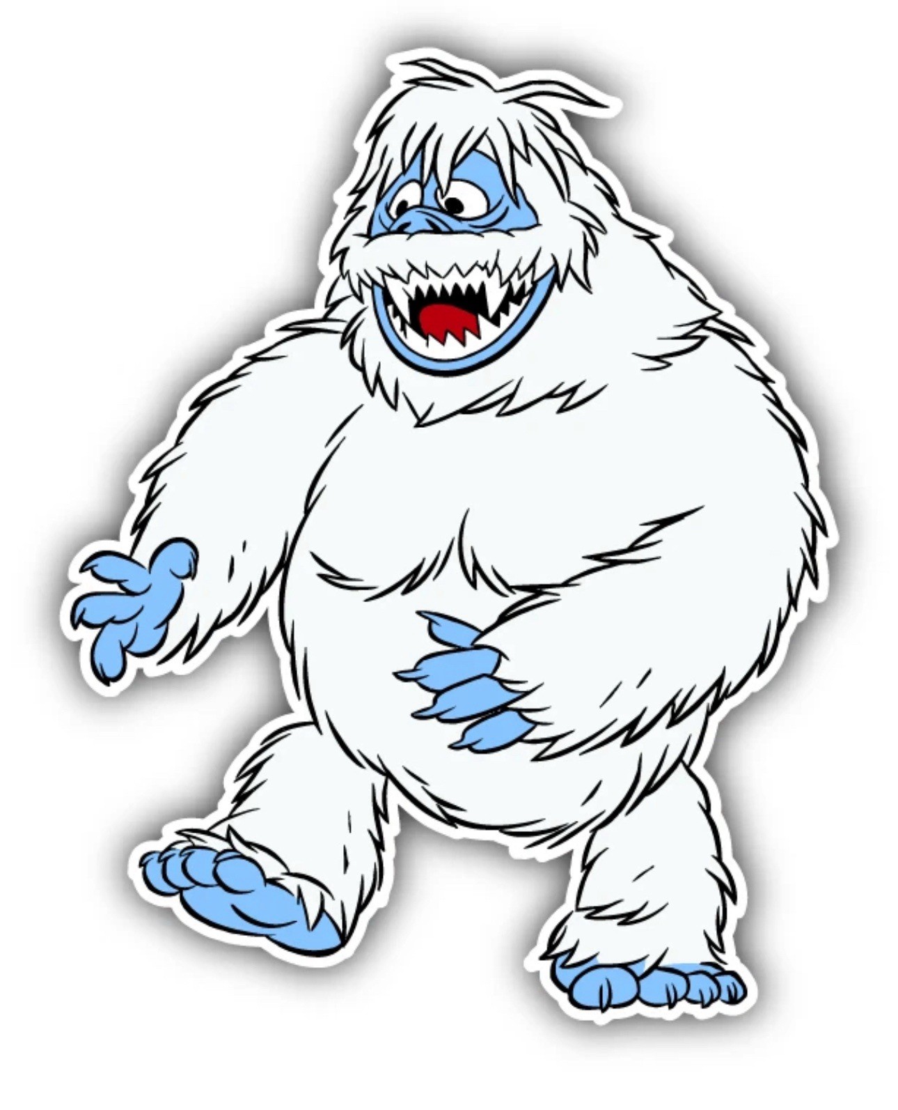 Rankin Bass YETI ABOMINABLE SNOWMAN RUDOLPH RED NOSE REINDEER 3” Sticker Decal