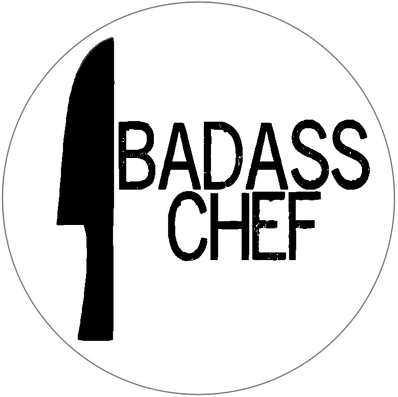 Badass Chef – Kitchen Cook – 3 Inch Circle Sticker 3" x 3"