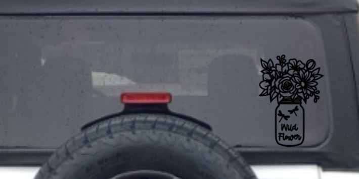Wild Flower Vinyl Decal Bumper Sticker Car Truck SUV Window Mirror Wall Art