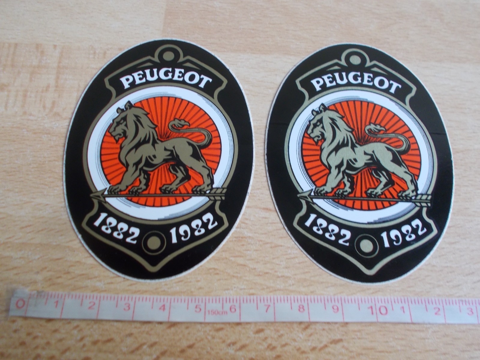 2 Stickers Peugeot 1882-1982