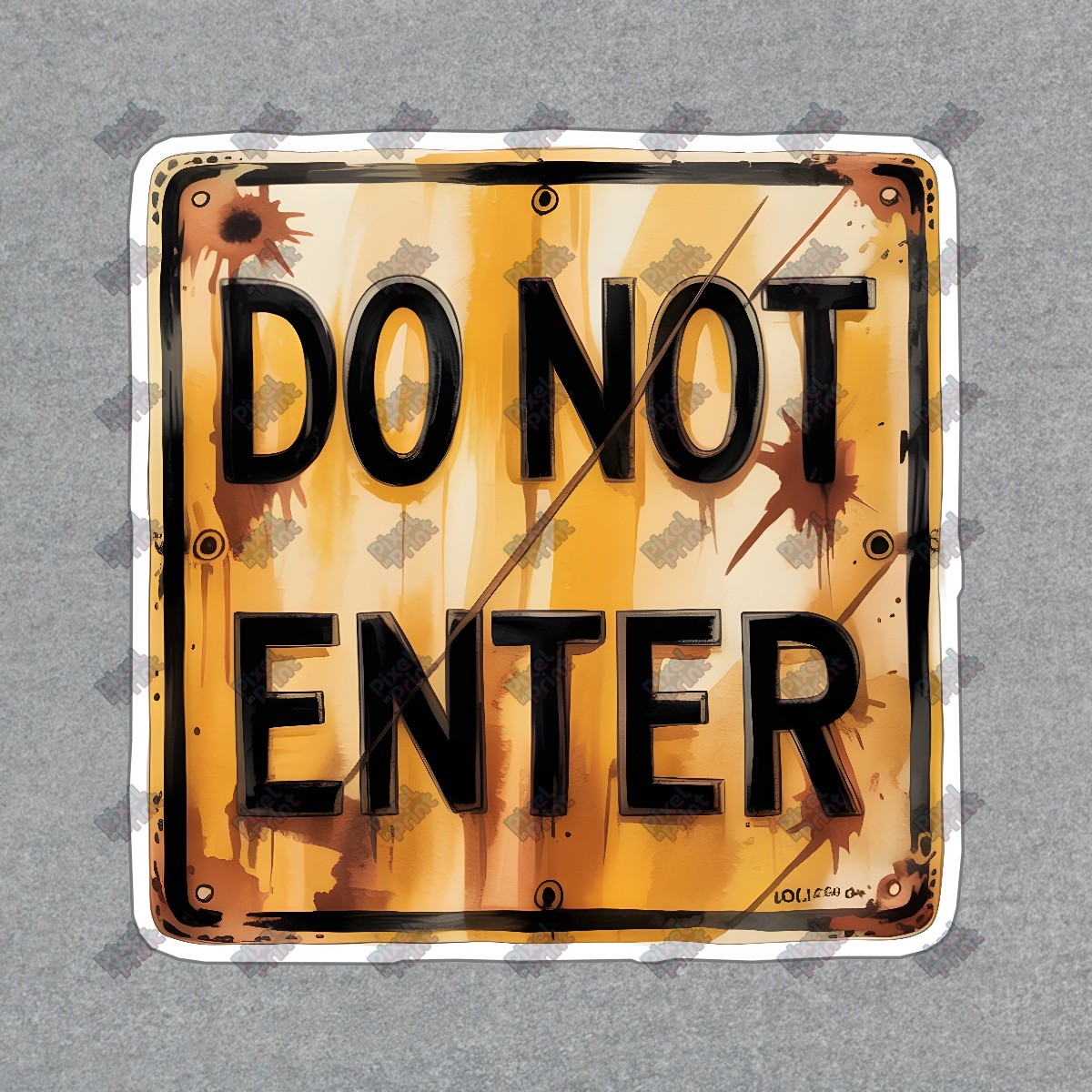 Vintage DO NOT ENTER Rusty Warning Sign Decorative Caution Sign for #19118