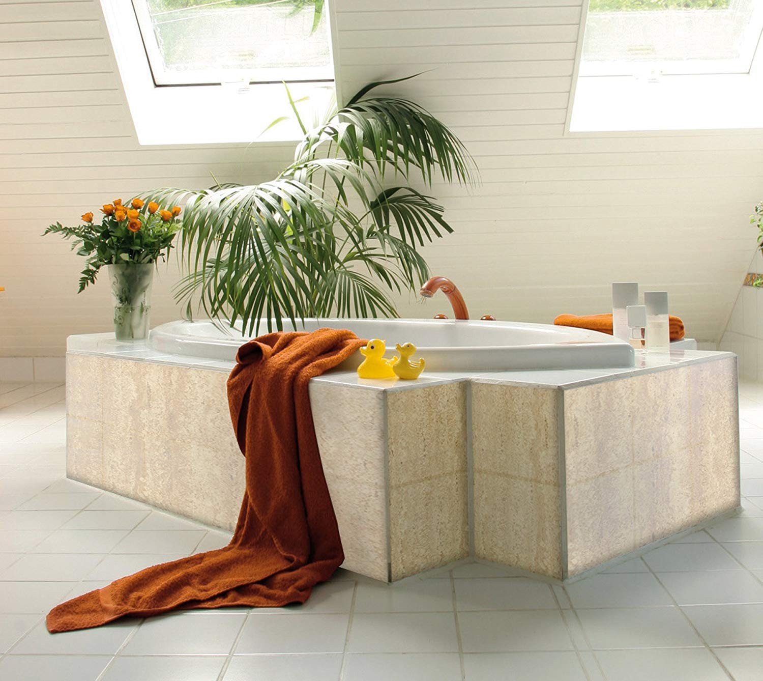 d-c-fix 346-0099-3PKA Decorative SelfAdhesive Film, Beige Marble, 17" x 78" R…