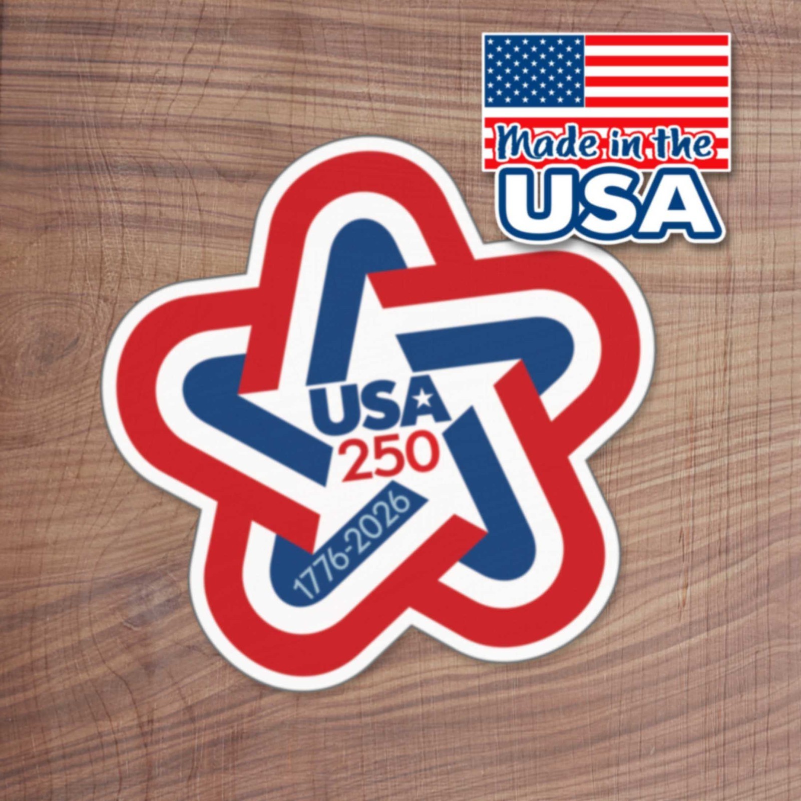 USA Stickers – Mod Star Design – America, Semiquincentennial, 250 Freedom