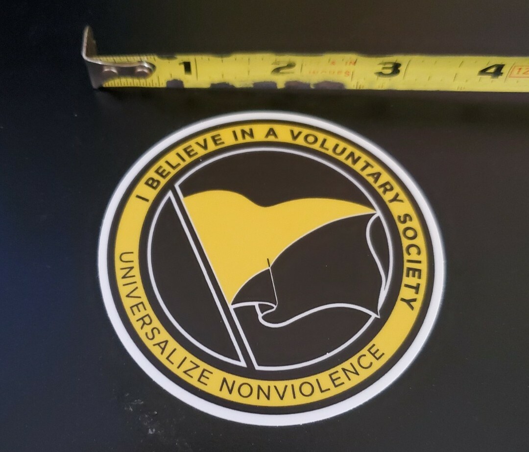 Anarcho-Capitalism Flag 3" sticker Pro Liberty 🗽 Voluntary Society Sovereign
