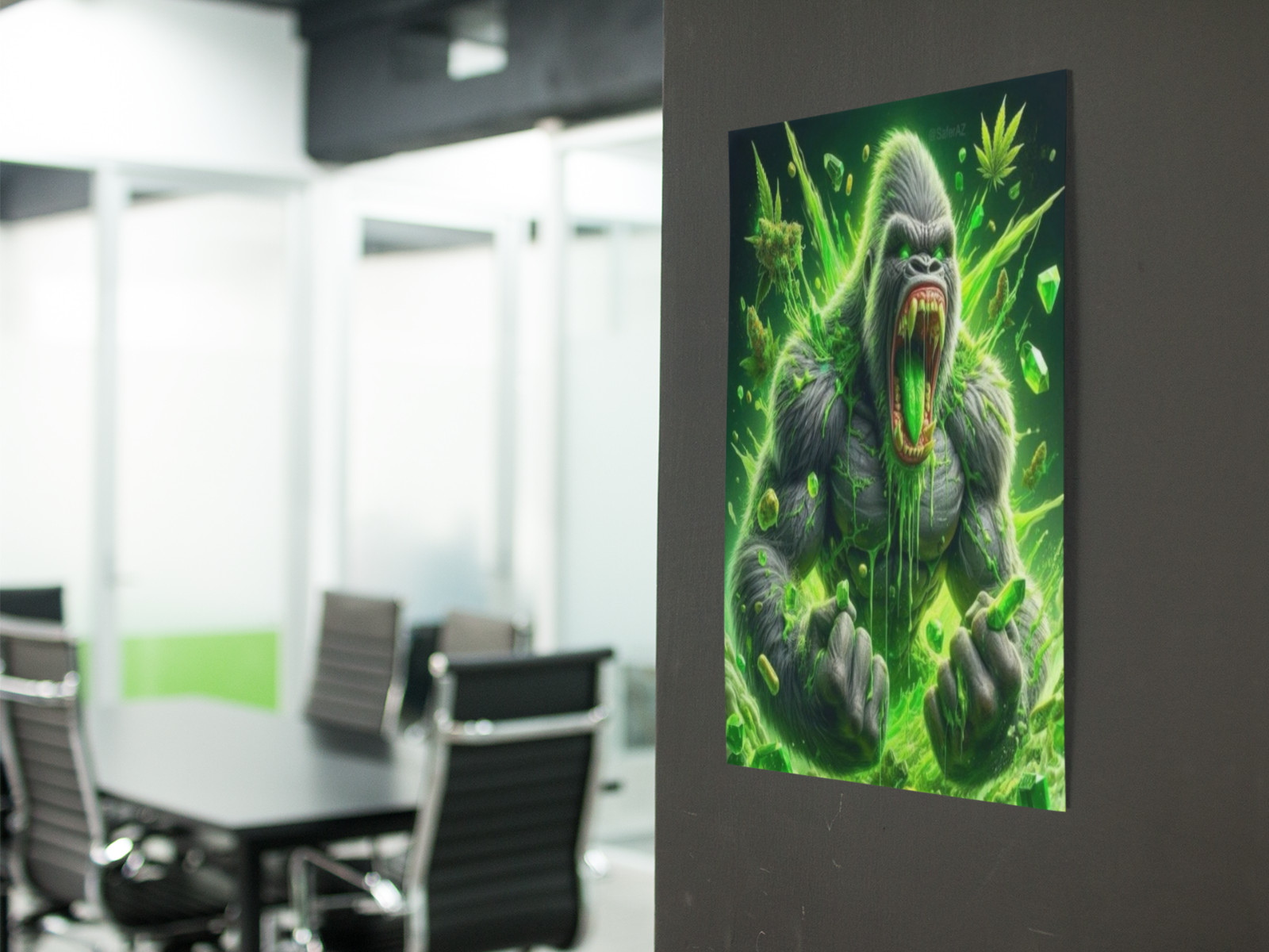 Gorilla Glue Weed Wall Vinyl Decal Poster Print Removable Adhesive Backing