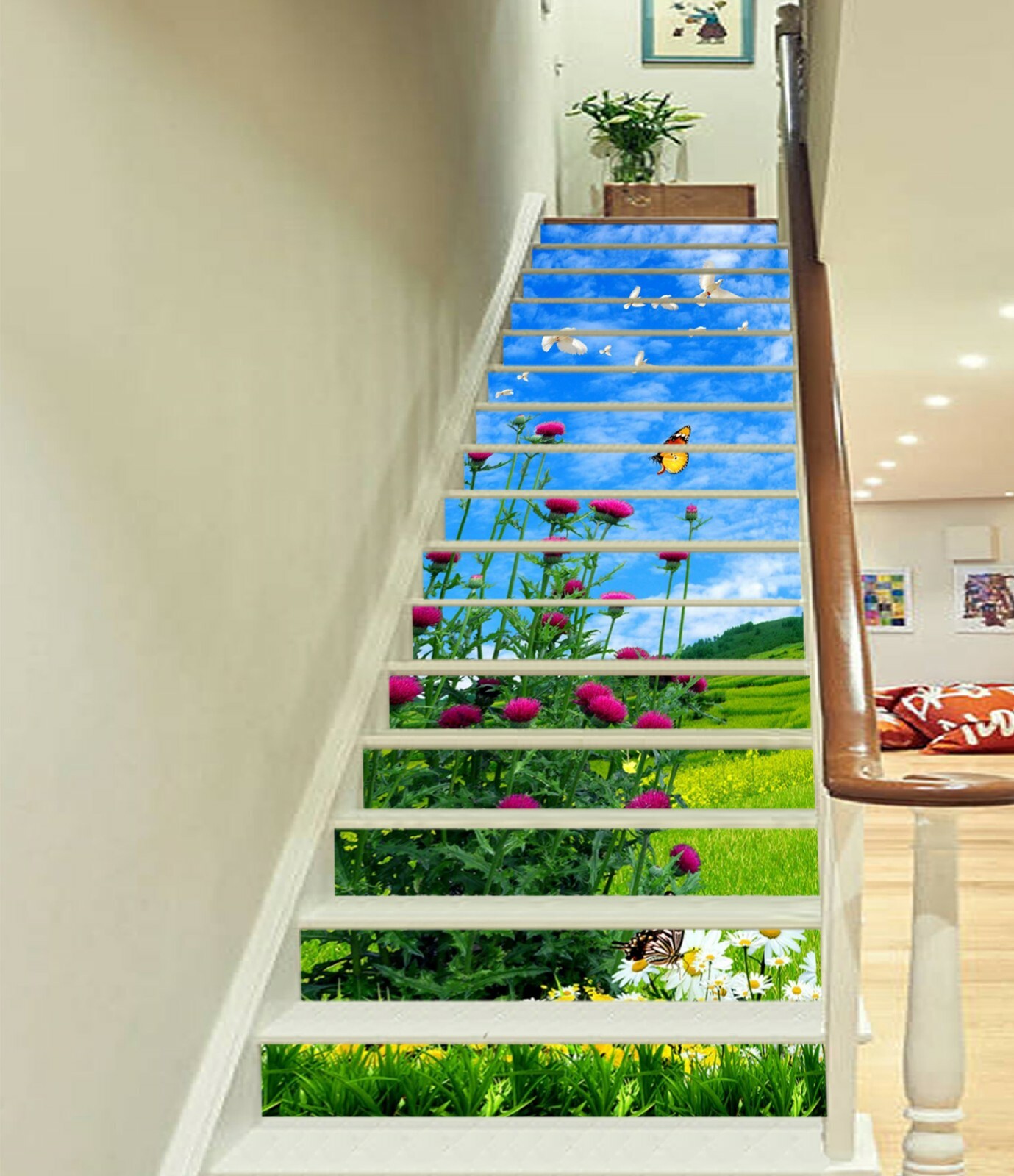 3D Lawn Flower 451NA Stair Risers Decoration Photo Mural Decal Wallpaper Fay