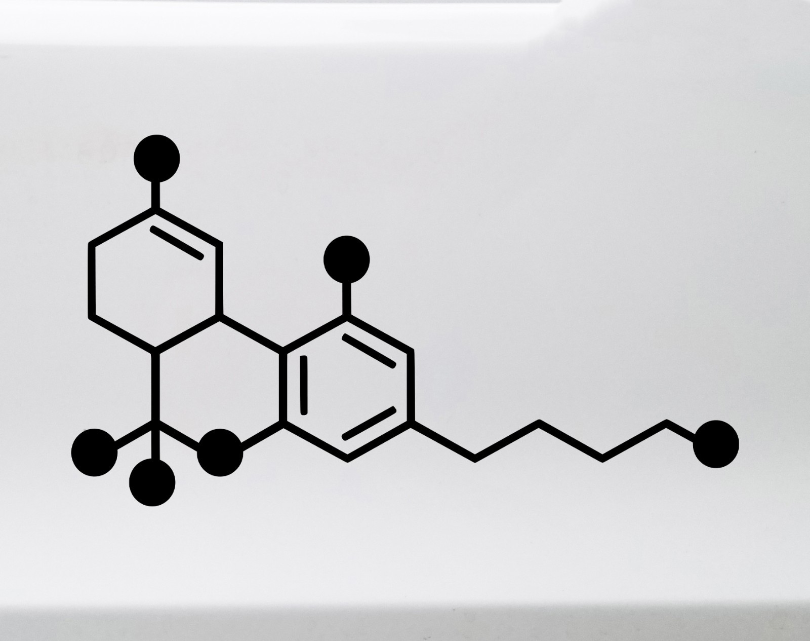 THC Molecule Vinyl Sticker Decal Cannabis Chemical Structure Chemistry V2
