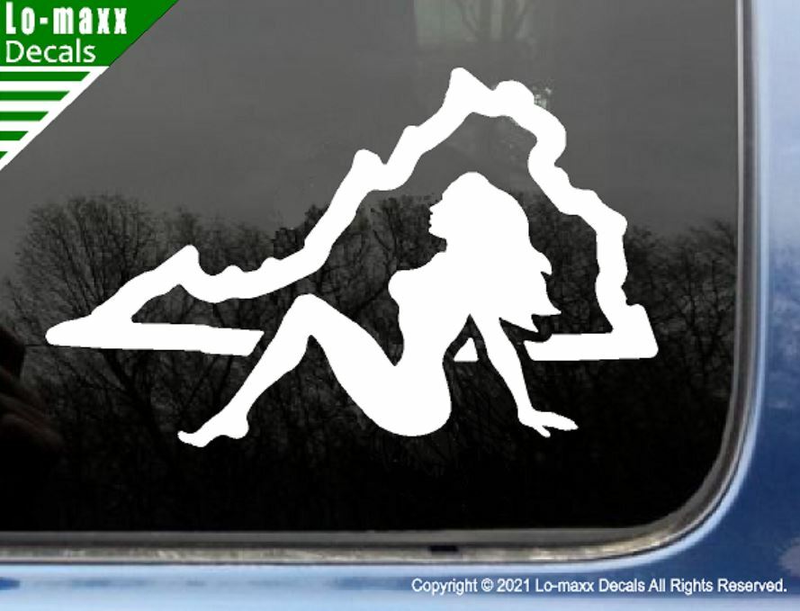 Virginia Mudflap Girl Original Art Superior Quality Die Cut Vinyl Decal
