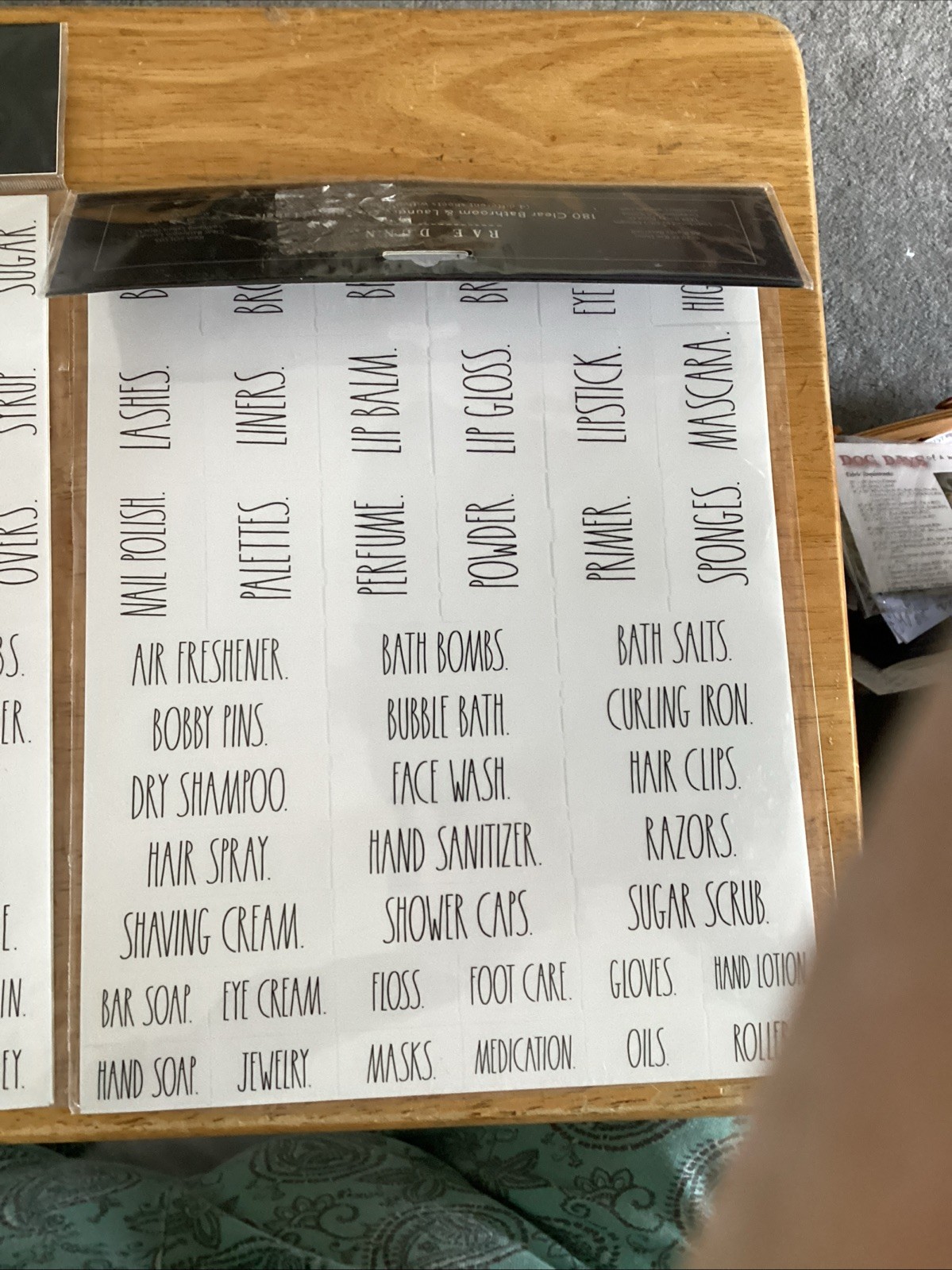 Rae Dunn Organizing Label Stickers Set 180 Laundry Kitchen Bath Garage Generic