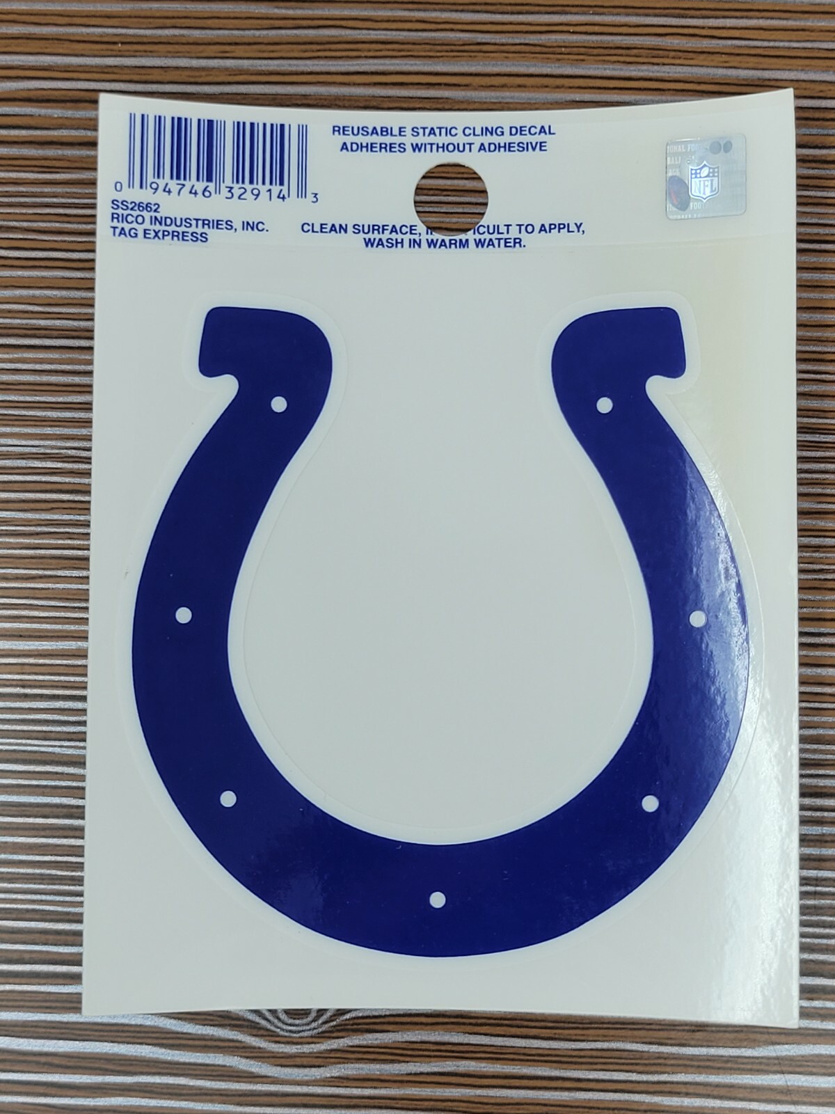 Indianapolis Colts Small Static-Cling Window Decal Sticker – Approx 3" x 4"
