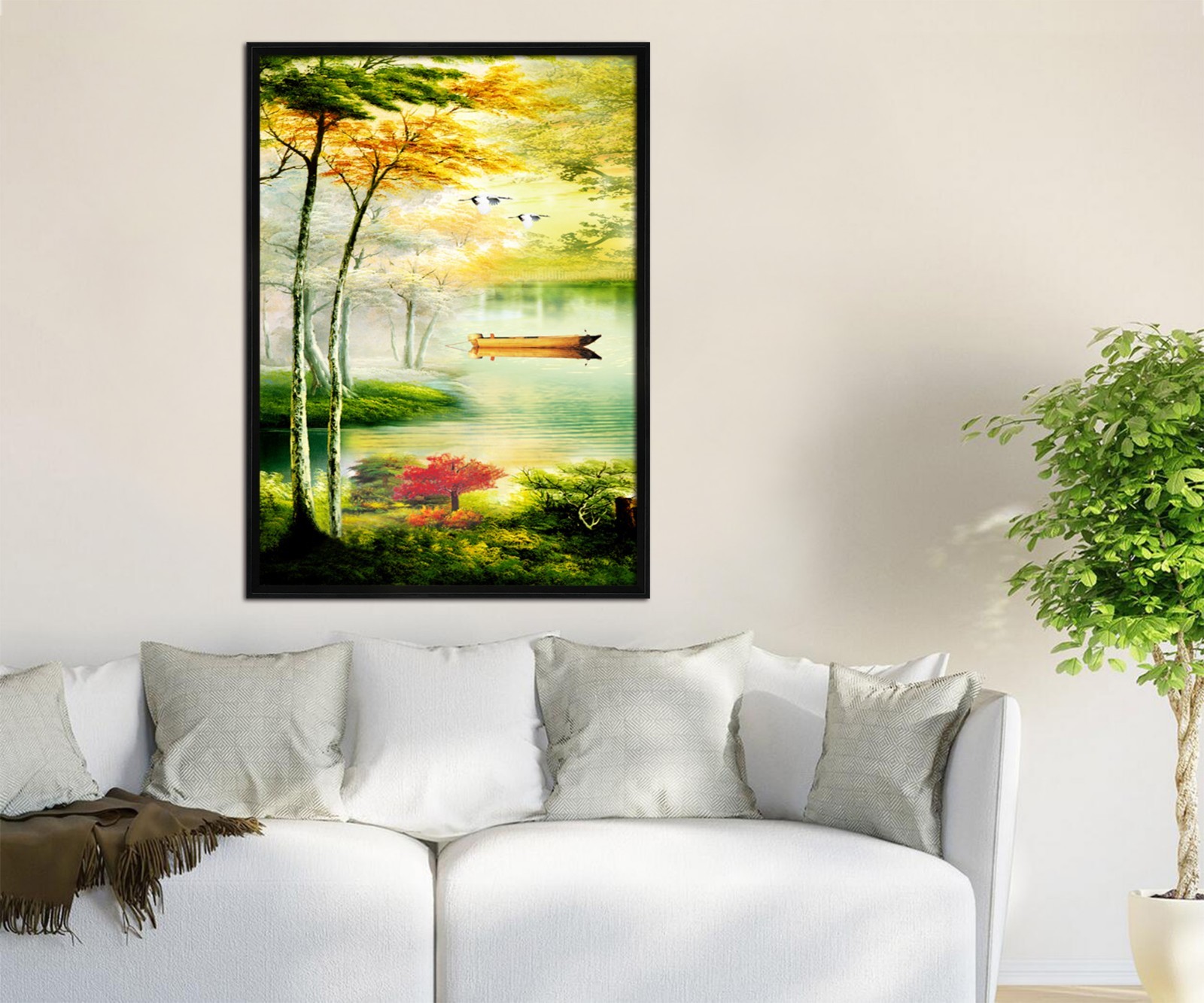 3D Paintings River 575 Fake Framed Poster Home Decor Print Painting Unique Art