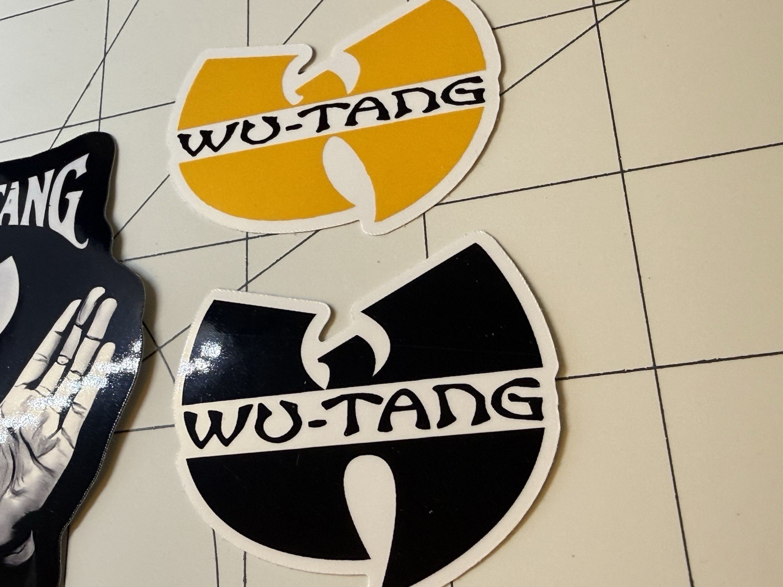 Wu Tang Clan Stickers Hands And Logo 3 Sticker Lot 3”