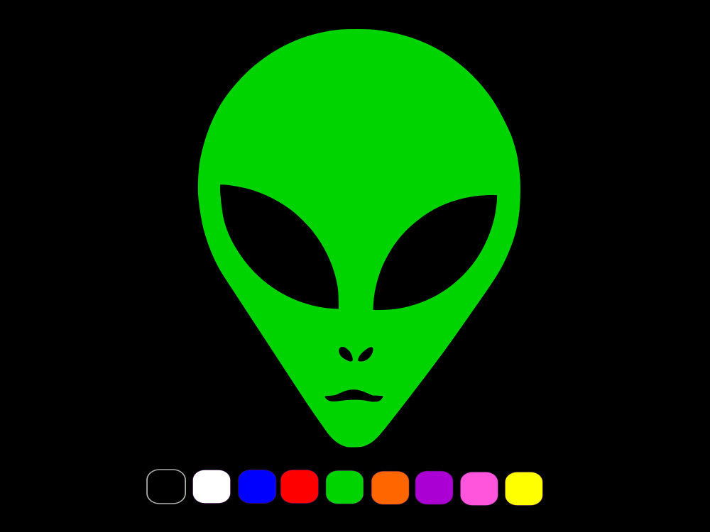 ALIEN ET HEAD Vinyl Decal Window Laptop Car Sticker CHOOSE SIZE COLOR