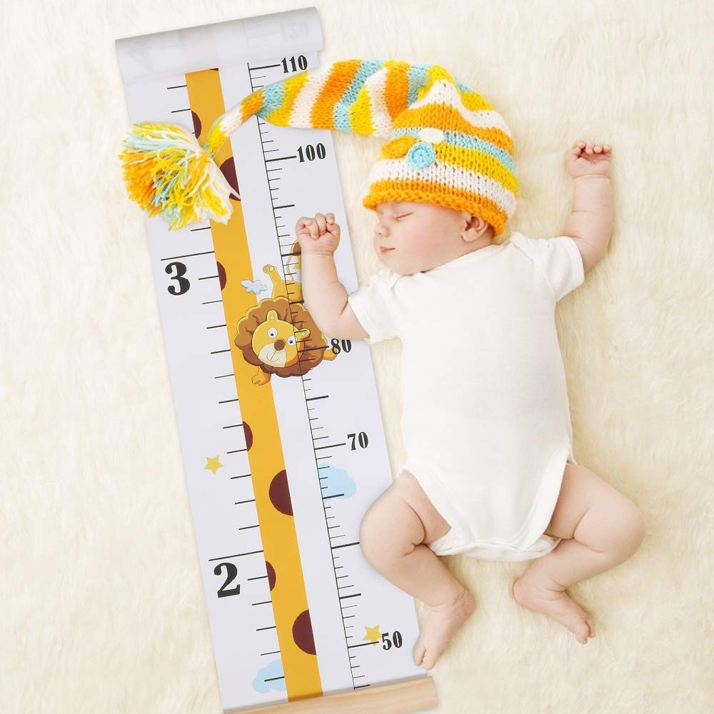 Baby Height Growth Chart, Canvas Chart 64×7.9 Inch (Pack of 1), Yellow