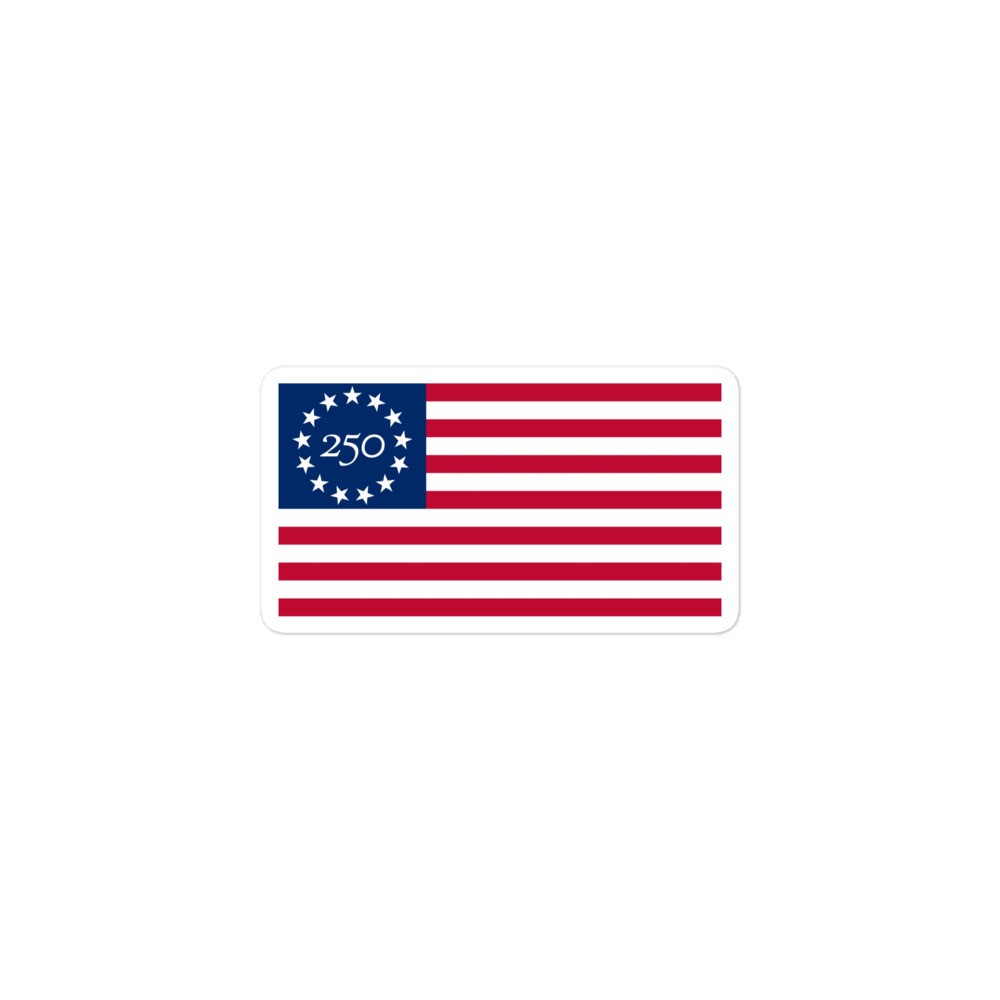 America 250th Anniversary Flag Vinyl Sticker