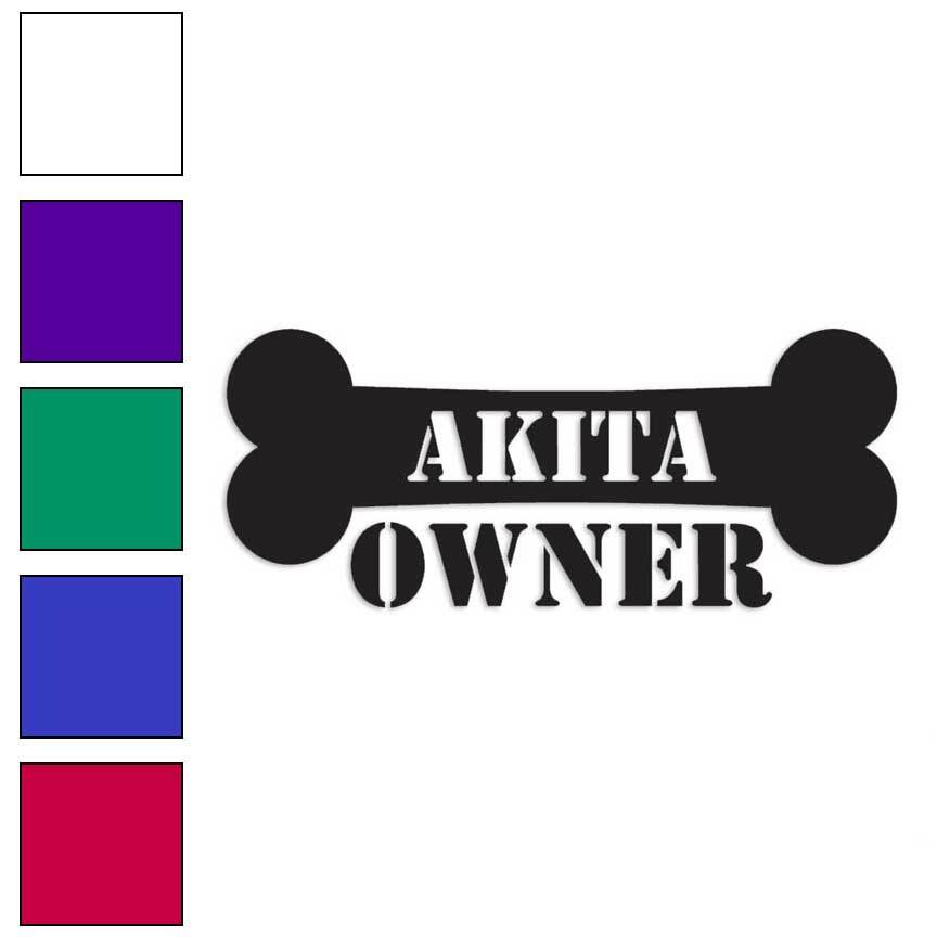 Akita Owner Bone, Vinyl Decal Sticker, Multiple Colors & Sizes #1670