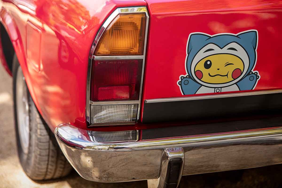 Poncho Pikachu Snorlax Vinyl Decal Cute Chibi Anime Style Car Sticker Sizes