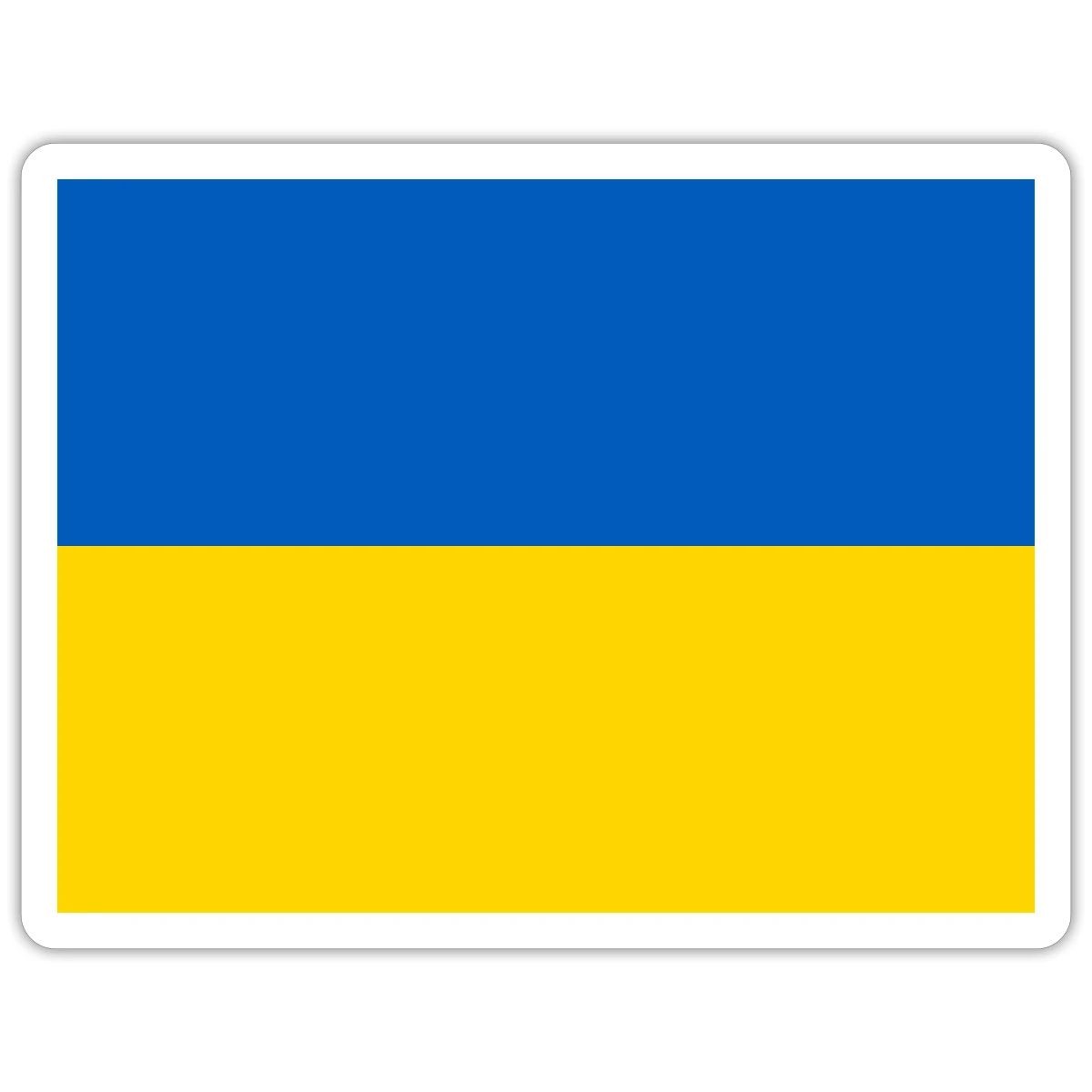 Ukrainian National Flag Banner Peace For Ukraine Sticker, max. 4 x 4"