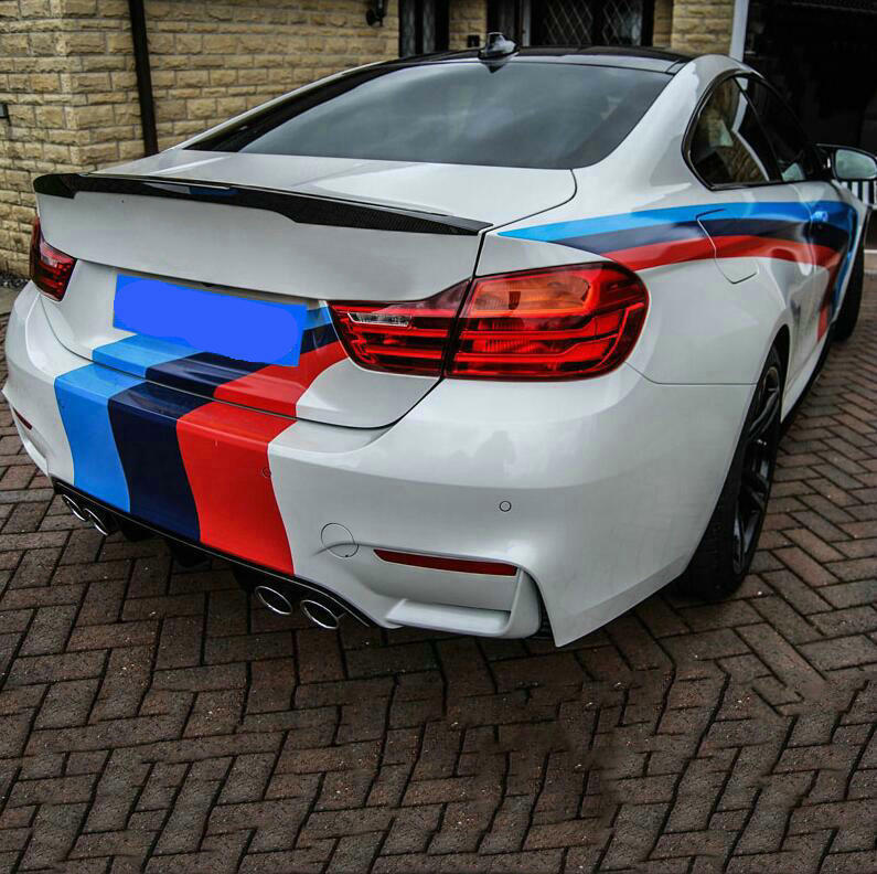 Graphics Tricolor M Performance Sticker For BMW M4 M5 Racing Stripe Bumper Decal
