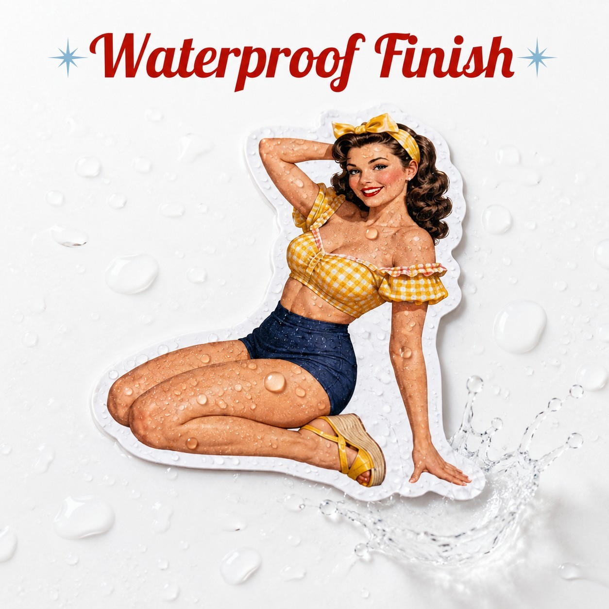 Custom Pin-Up Sticker 5 Inch Waterproof Personalized Adult Artwork