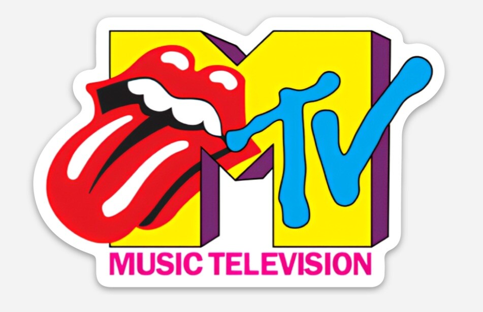 MTV Fridge – Sticker – Vintage Music Television Logo Vinyl Locker Vehicle