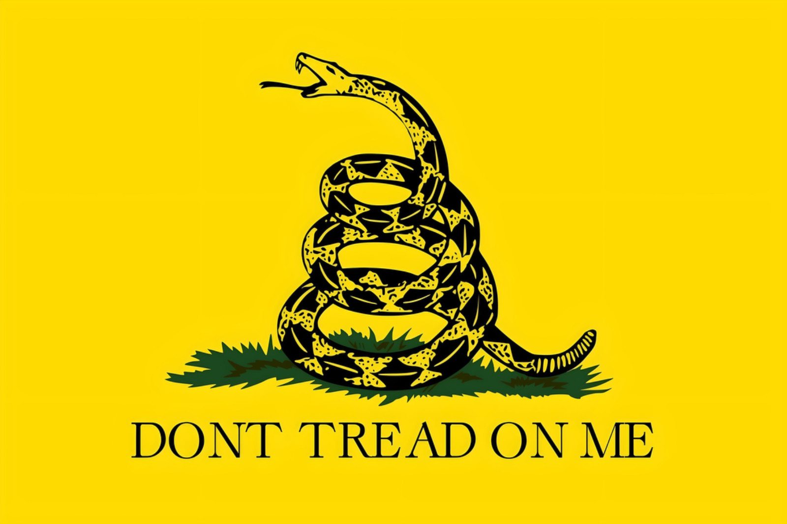 STICKER epic Gadsen flag American patriotic yellow laminated waterproof vinyl