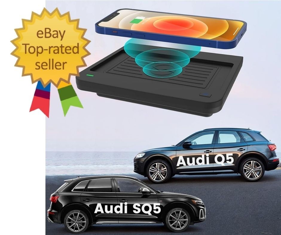 Wireless Car Phone Charger Pad for Audi Q5/SQ5 2018-2024, Center Console Accesso