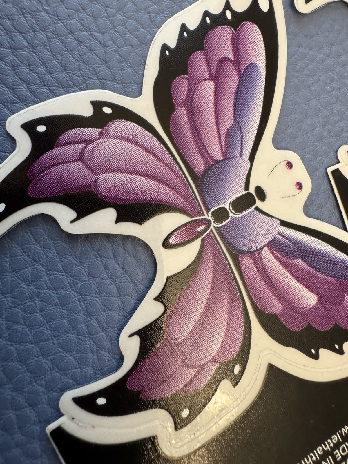 Purple Butterfly Colorful Vinyl Art Sticker Lot 2 USA MADE 2012 Novelty
