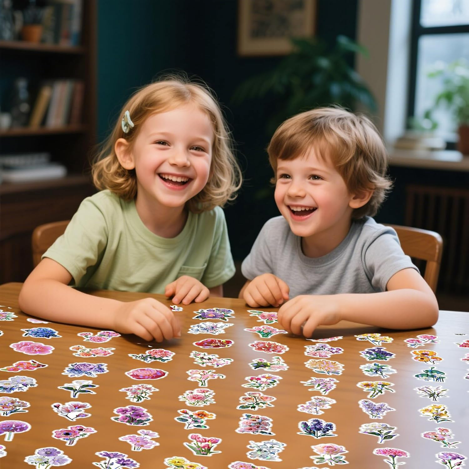200 Pcs Flower Stickers Cute Floral Sticker for Adults Flowers Aesthetic Vinyl W