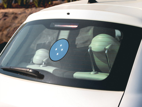 Micronesia Flag Circle Sticker Decal