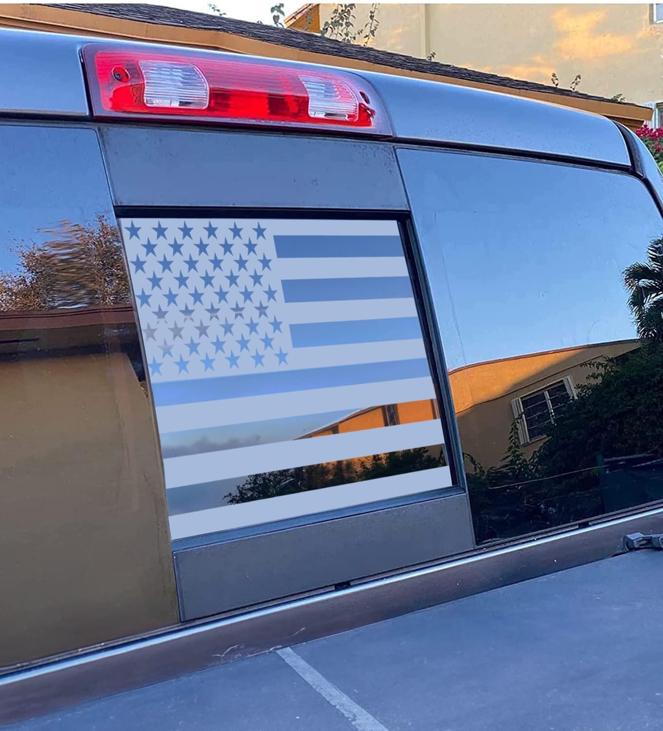 American Flag Decals for Chevy Silverado GMC Sierra Colorado Rear Window