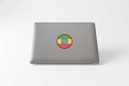 Ethiopia Flag Circle Sticker Decal