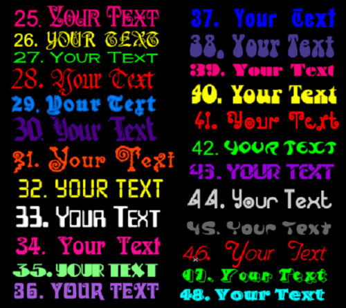 CUSTOM 4" TEXT, Text Vinyl Lettering Personalized Letters And Numbers Set Of 2