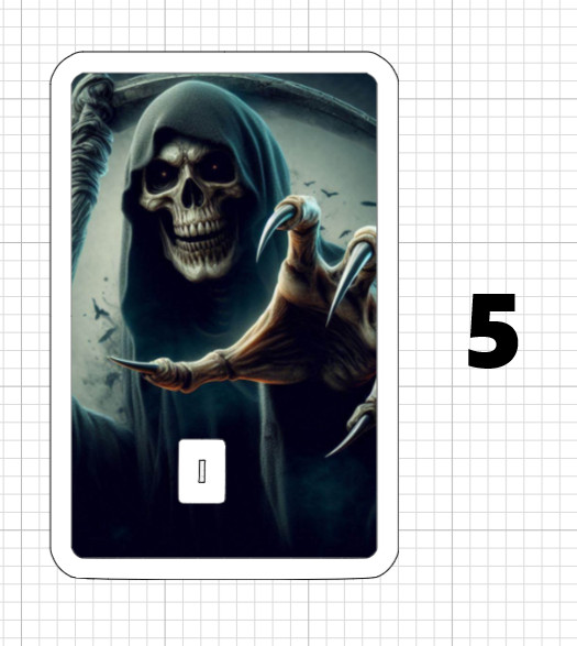 Grim Reaper ATM Debit Credit Card Skin Sticker Devil Demon Hell Death USA Fire
