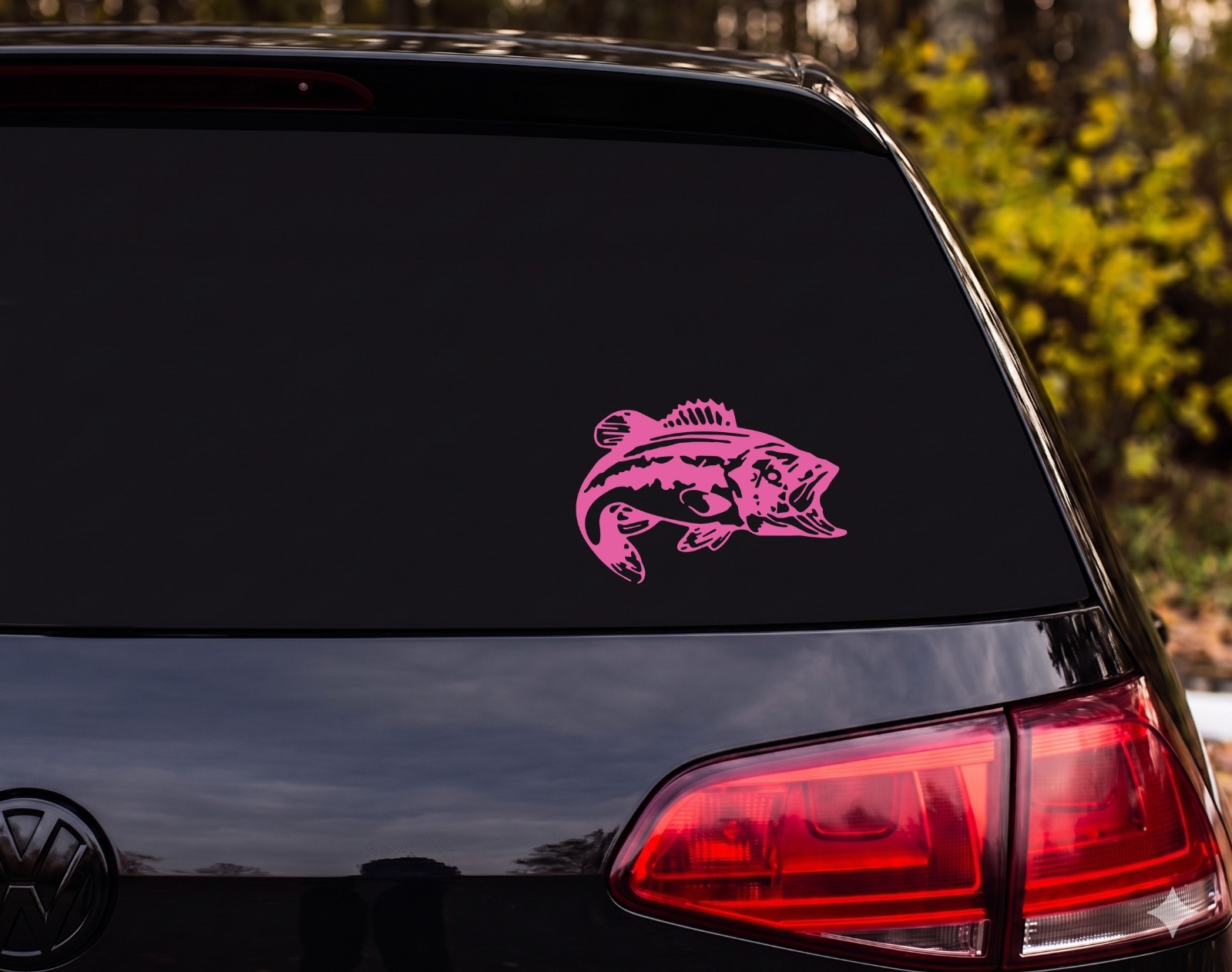 Largemouth Bass Jumping Vinyl Decal Sticker Outdoor Car Truck | Fishing Gift