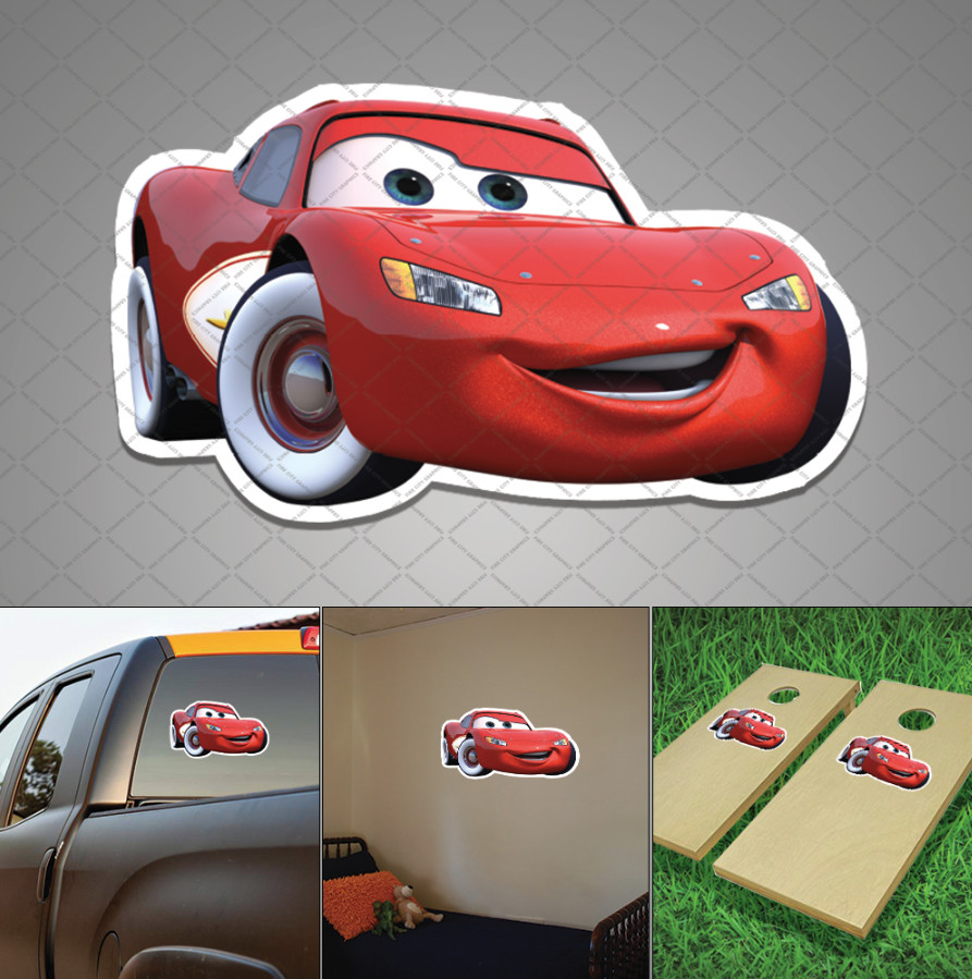 Lightning McQueen Cars Decal Sticker for Windows Wall Bumper Car Truck Kids Room