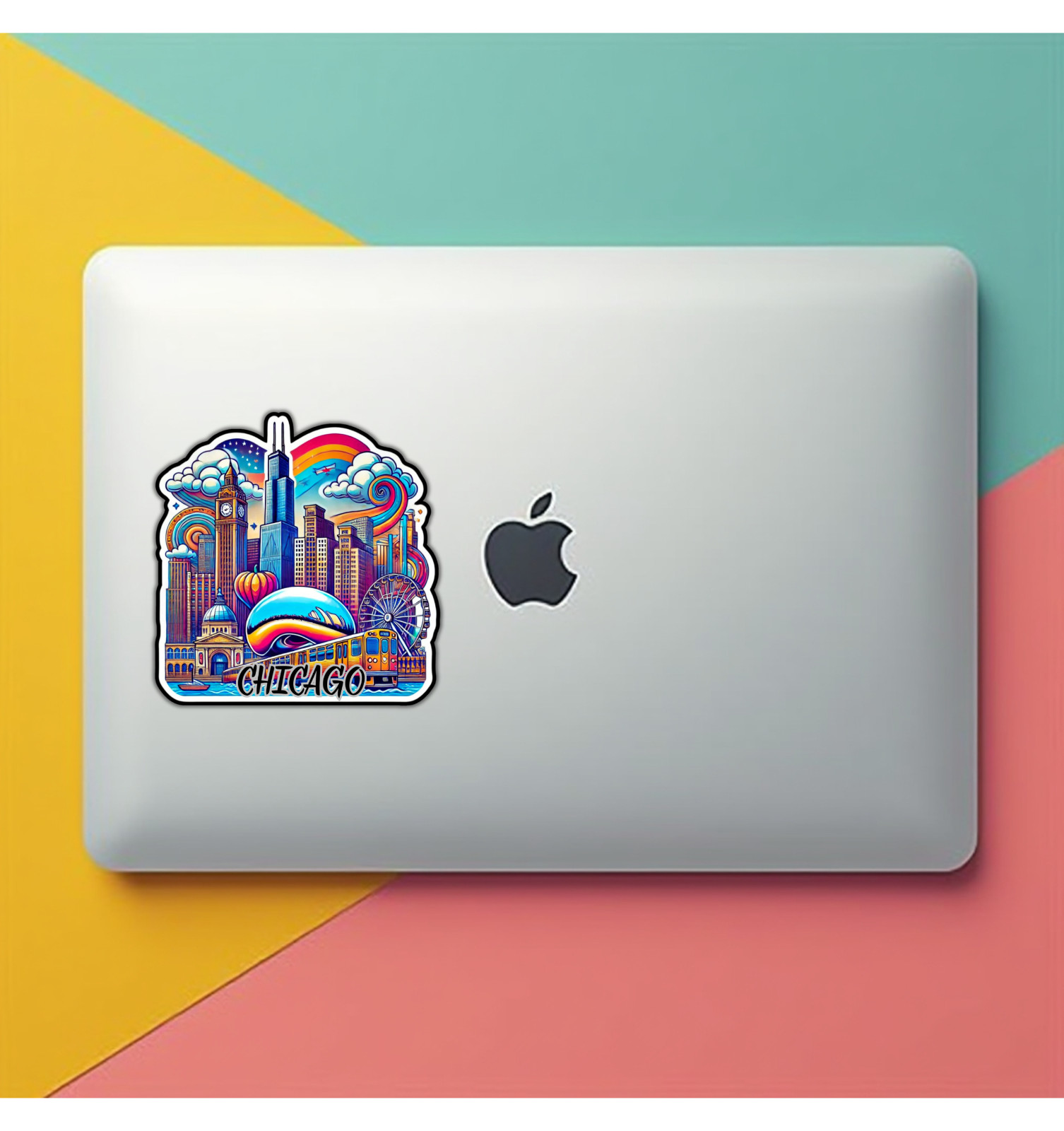 Chicago Illinois Windy City Fridge Magnet or Laptop Sticker