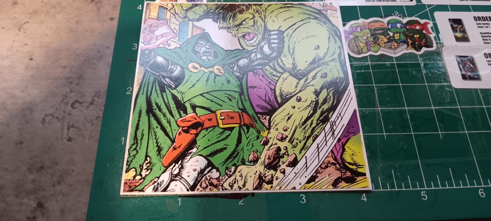 MARVELS X DR.DOOM V. HULK X VYNIL HIGH-GLOSS STICKER 4X4 INCH STICKER X MARVELS