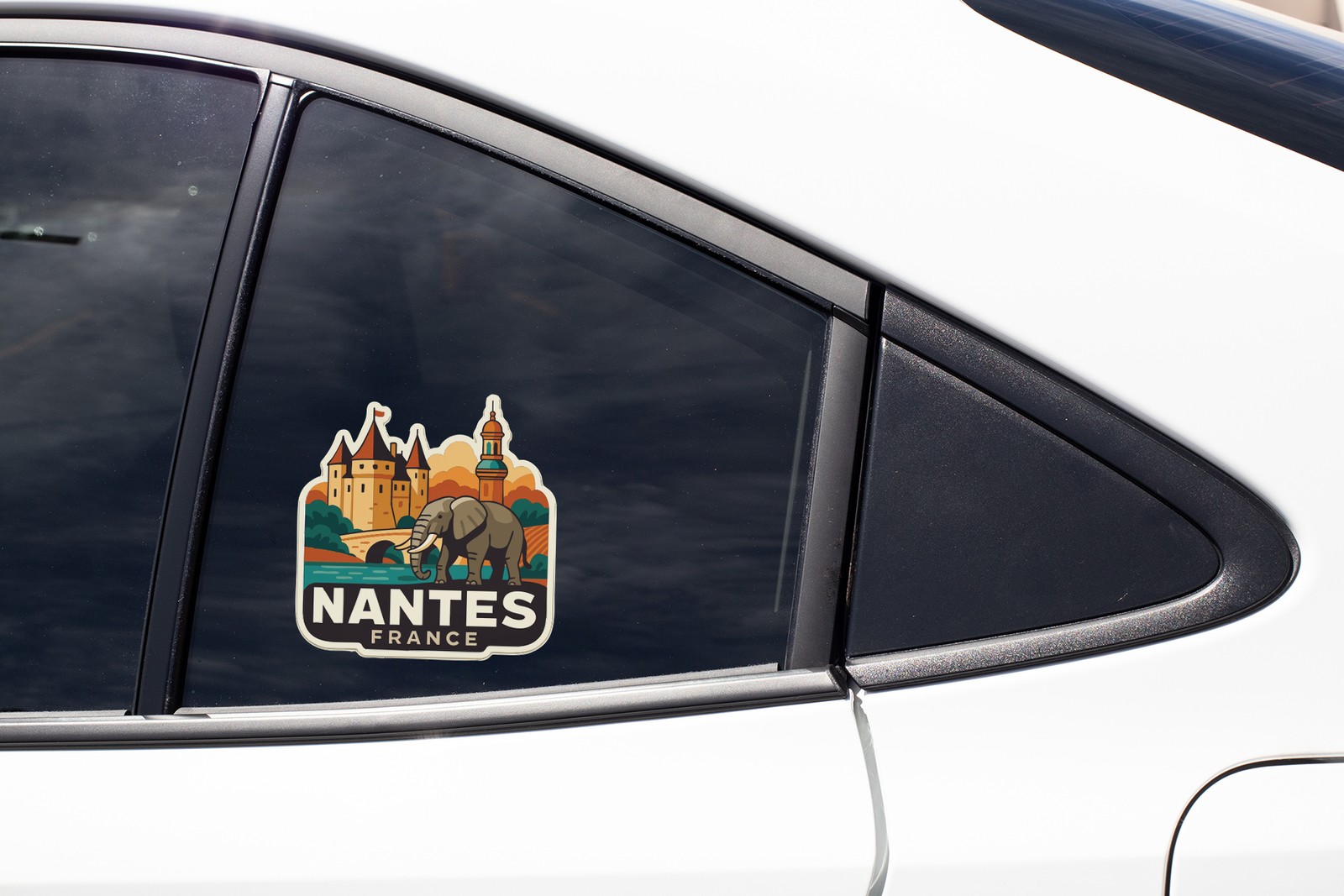 Nantes France Sticker Decal Vinyl Die-Cut City Skyline Landmark Design